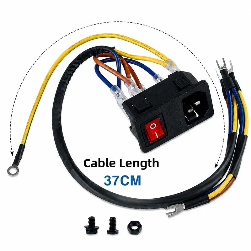 For 3D Printer Power Control Power Switch Socket Printer Power Assembly Panel Mounting Design Reliable Performance
