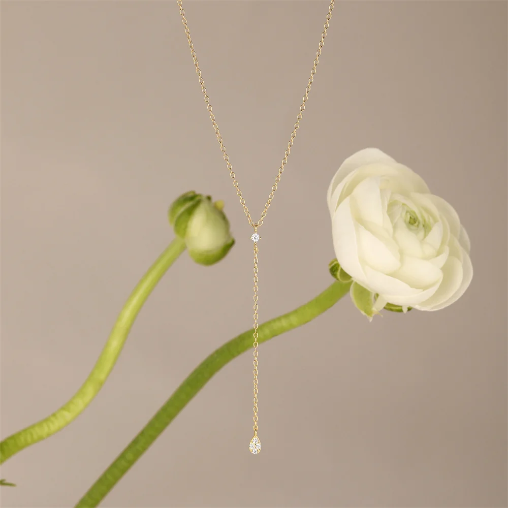 Aide 925 Sterling Silver Simple Zircon Choker Naszyjnik dla kobiet Moda Dwuwarstwowy Łańcuch Mały CZ Wisiorek Naszyjnik Klejnot Prezent — zdjęcie 5