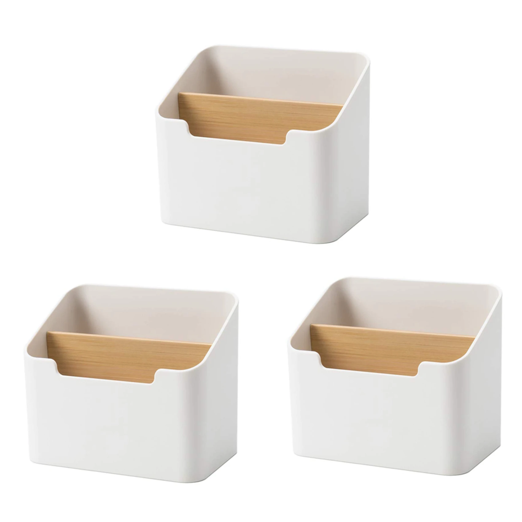 Delicate Texture-3X Remote Control Holder Desk Storage Organizer Box Container For Desk, Office Supplies, Home