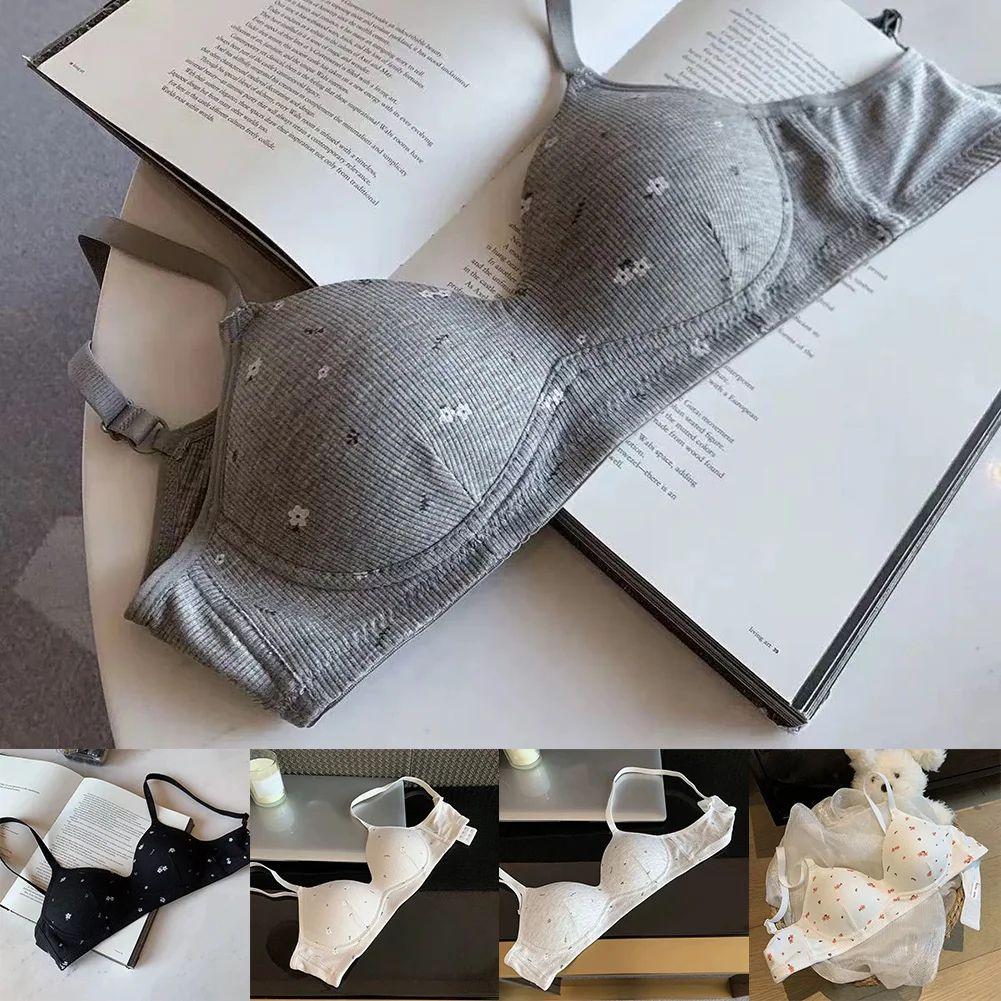 Dames zoete bloemendraad lingerie dun voor schimmel cup collectie bh's mode vrouwelijke sexy intimi elastische bikini