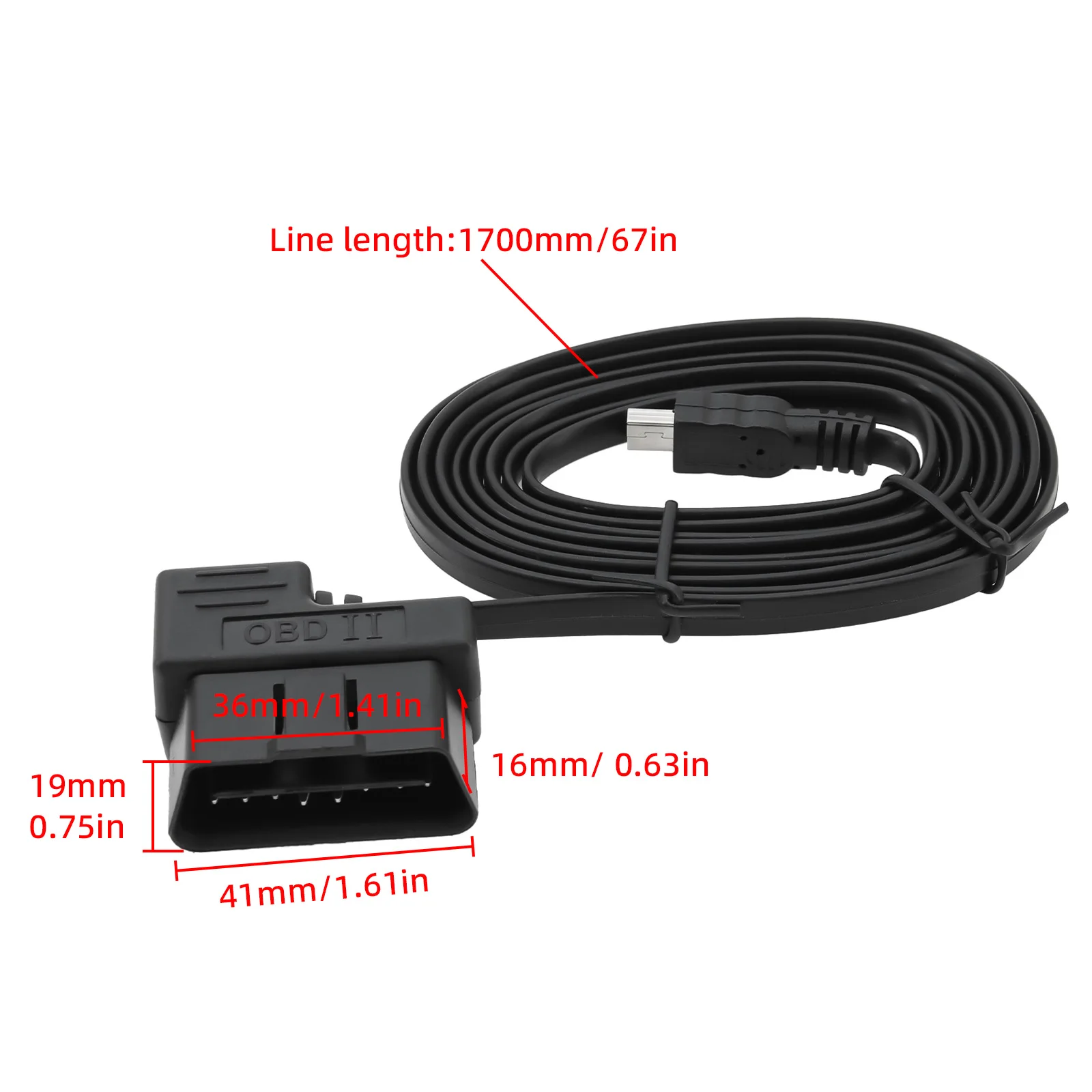 HUD Head up Display OBD2 Cable Data Adapter OBD Connector Cable for M3 P10 Automotive Diagnostic Testing Extension Accessories