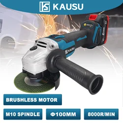 100MM M10 Brushless Electric Angle Grinder Variable Speed Woodworking Cutting Machine Grinding Power Tool For Makita 18V Battery