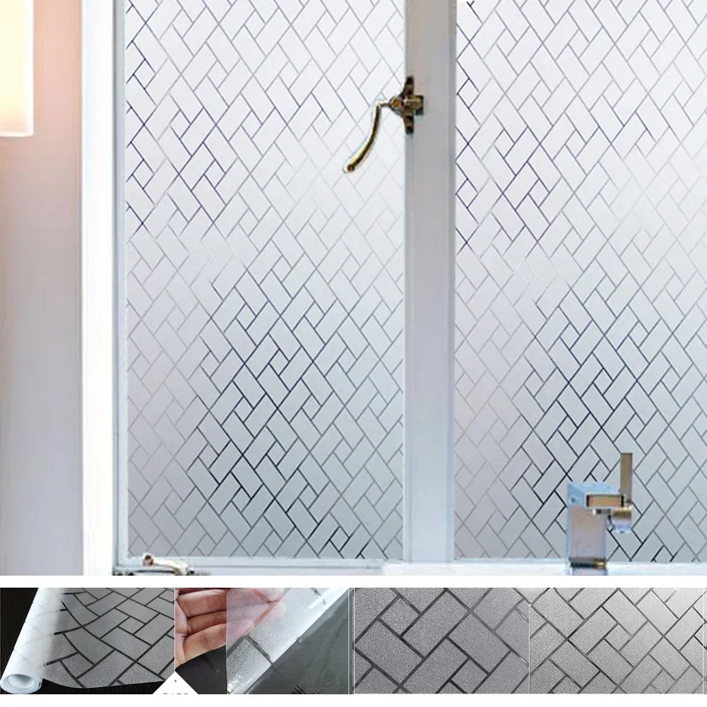 45*100cm Static Glass Sticker Bedroom Window Sticker Glass Window Clings Home Decoration Window Decals Bathroom