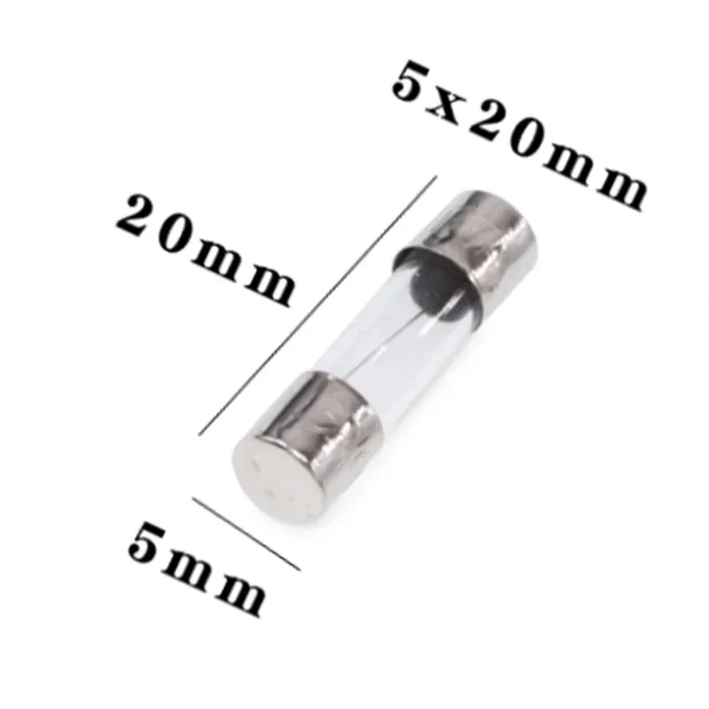 10pcs Glass Tube Fuse 5x20MM 0.1A 0.2A 0.5A 1A 2A 3A 4A 5A 6.3A 8A 10A 12A 15A 20A 30A 25A 250V Fast Blow Fuses