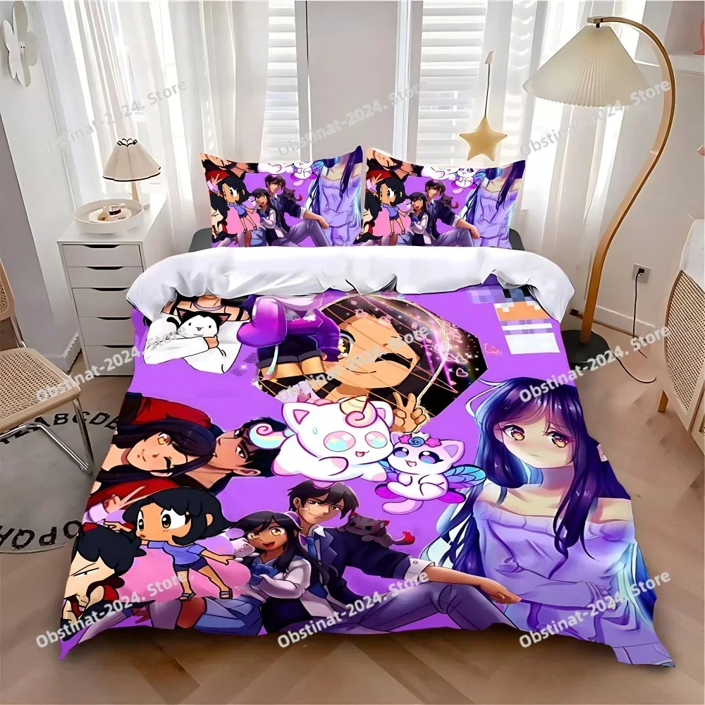 

3D Anime Cute A-AOTUS Bedding Set Printed single Comforter Quilt Bed Cover Duvet Cover Pillow Case 3 Pieces Sets Kids Adult Size