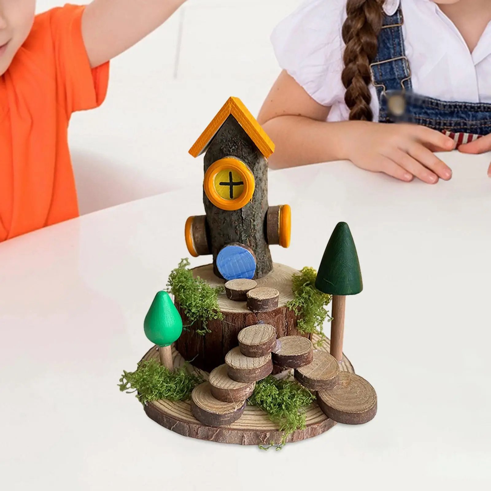 Kids Wood Craft Kits for Building Projects, Wood House Assembly Set, Branch Art Activities
