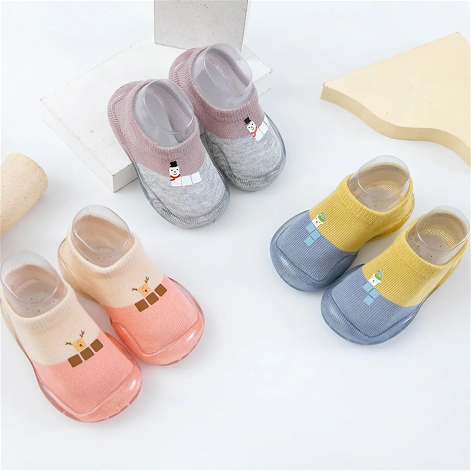 Toddler The Floor Socks Shoes Infant Cartoon Socks Baby Soft Rubber Sole Non-slip Floor Socks Newborn Winter Indoor Sneakers