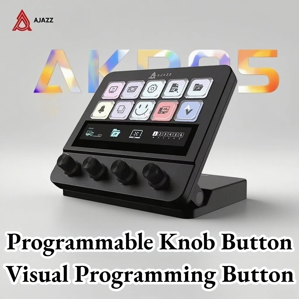 

AJAZZ AKP05 Mini Keyboard Media Controller Customized Programming Desktop Controller LCD Display Screen StreamDock Laptop