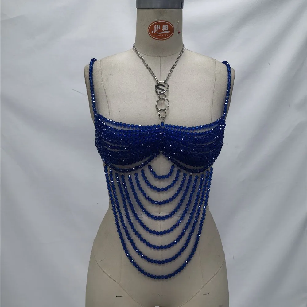 

European And American Sexy Lace-Up Body Chains Summer Beach Vacation Layered Necklace Party Stage Performance Costume
