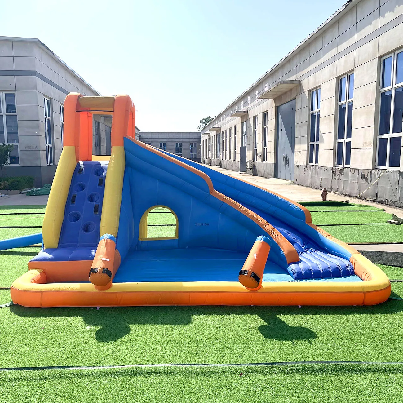 Backyard Nylon Water Slide Game Inflatable Combo Bouncer for Kids Small Oxford Water Slide Bounce House With Swimming Pool