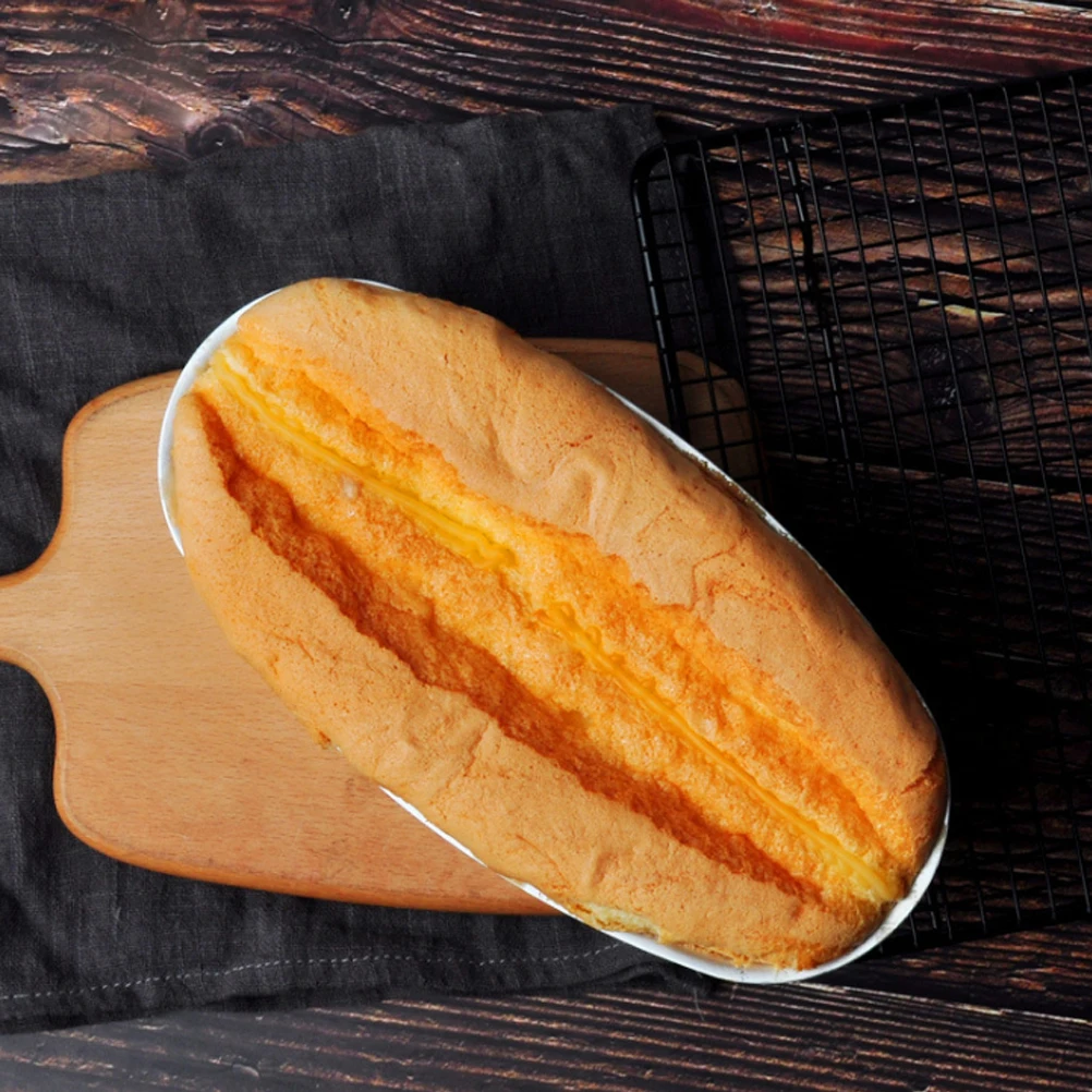 

Oval Shaped Baking Tray High Temperature Resistance Cake Bread Mold Pan Easy Clean Home Professional Use