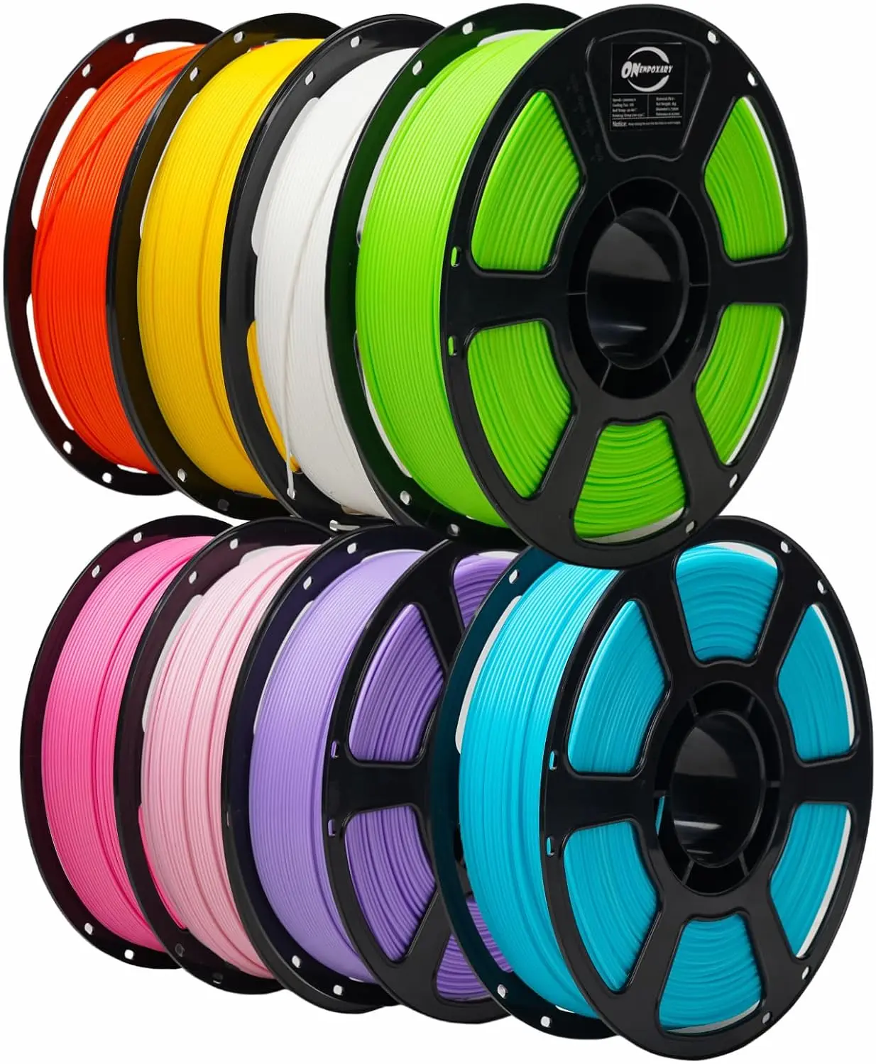 175mm 8KG Bundles PLA Pro 3D Printer Filament LakeBlue Purple Pink RosePink White NeonGreen Yellow Orange Neatly Wound Tangle Fr