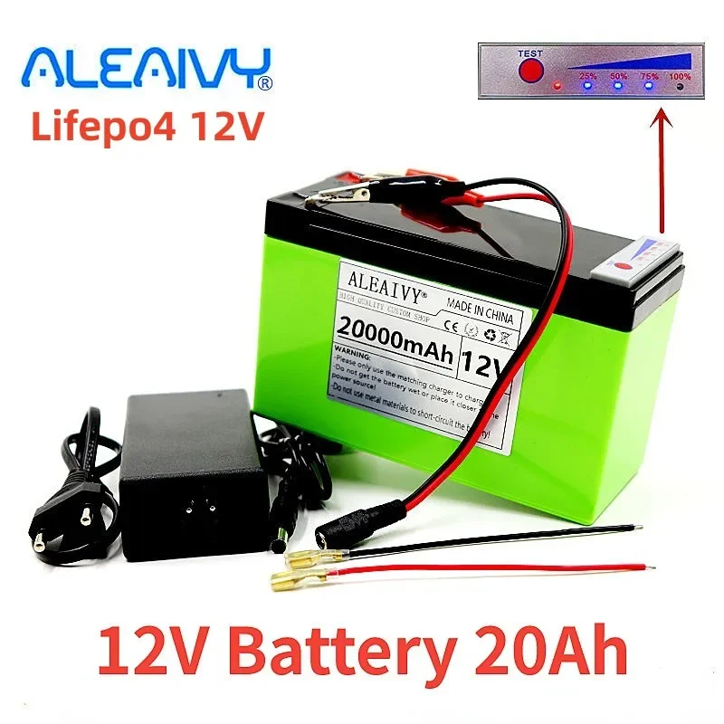 Paket Baterai Lifepo4 12V Same Port BMS 8Ah 10Ah dengan Sel 32700, Pengisian dan Pengosongan 40A untuk Sistem Tenaga Surya, UPS, Lampu Darurat, dan Cadangan Daya