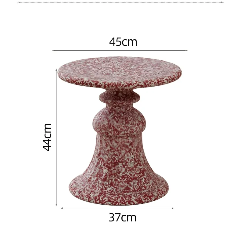Trendy Pattern Side Table Multifunctional Practical Layout Wear Resistant PE Coffee Table Modern Look For Home Interior Decor