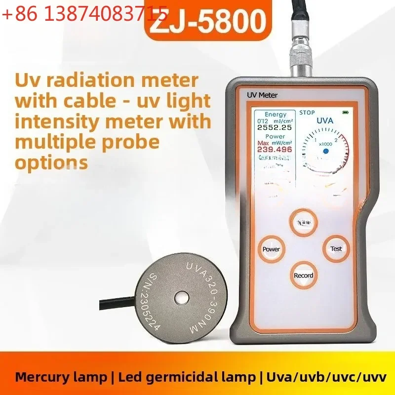 ZJ-5800 UV Illuminance Meter Radiometer Power Meter UV Energy Meter Intensity LED