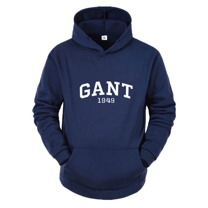 جديد 2025 للرجال Harajuku y2k خريف/شتاء موضة غير رسمية حروف غانت مطبوعة رياضية شارع مريحة من الصوف بغطاء للرأس دافئ