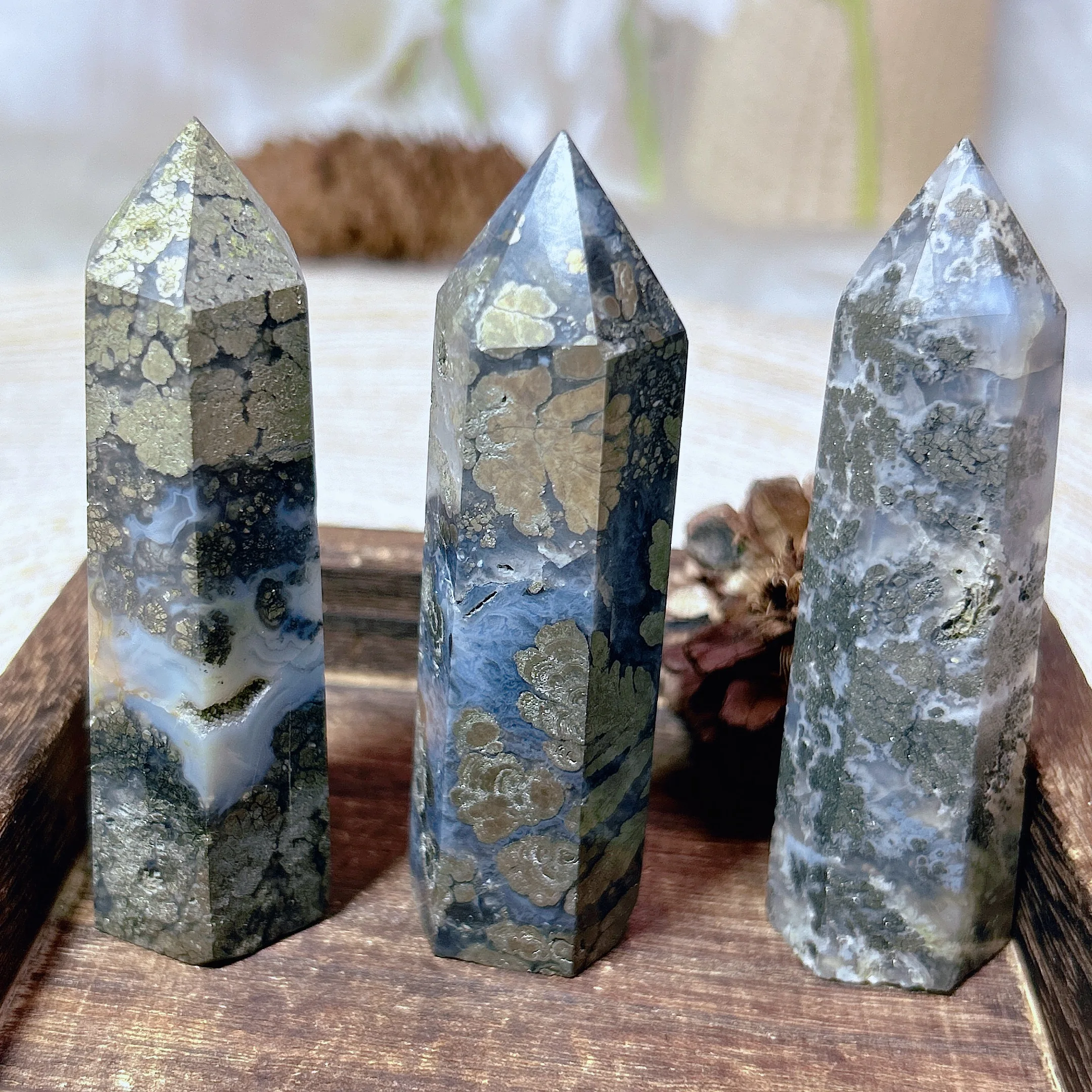 Healing High Quality Energy Mediation Natural Crystal Marcsite Tower Wand Geode Gemstones Reiki Ore Home Decoration Gift