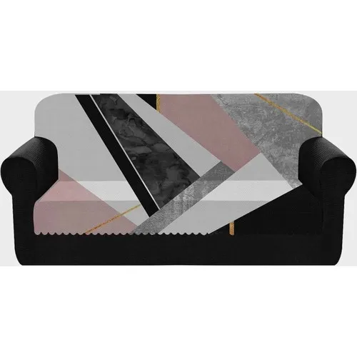 Else Pink Black Retro Pattern Sofa Sofa Bed Seat Cover Shawl 175x225 cm