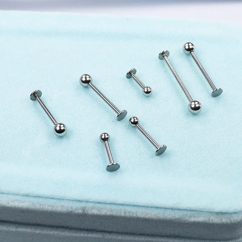 2 Pcs 16G Stainless Steel 12mm 14mm 16mm 19mm Labret Rings Tragus Earring Face Lip Spike Cone Body Piercing Jewelry