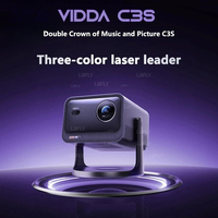2025NEW Vidda C3S Hisense MT9681 Optical Zoom JBL Home Three Color Laser Projectior 4K Ultra HD Gaming TV Mobile Home Theater