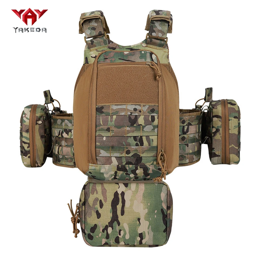 YAKEDA schnell abnehmbare Outdoor-Jagdweste, multifunktionale Trageweste mit verstellbaren Schultern und Taille, atmungsaktive Weste. – Detail 17