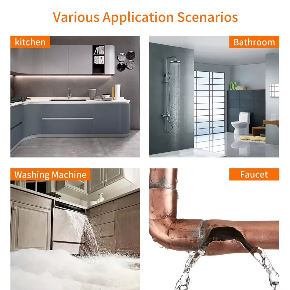 Staniot sensor de vazamento de água tuya app detector de inundação de segurança staniot acessórios de alarme 433mhz sistema de proteção contra vazamento de água