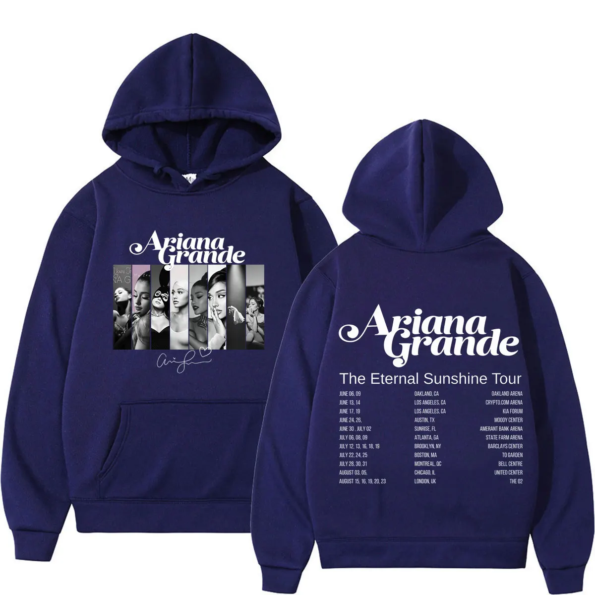 Customization Ariana Grande Eternal Sunshine Tour 2026 Print Hoodie Men Women Vintage Sweatshirt Winter Long Sleeves Casual Loos