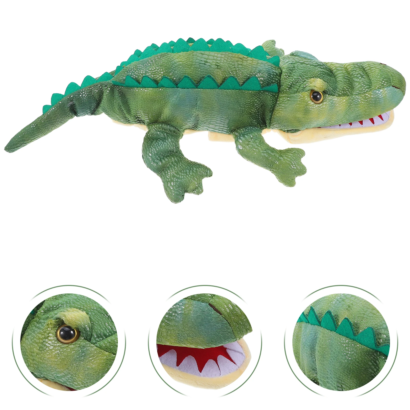Juguetes de marionetas de mano, guantes interactivos de animales, rompecabezas, marionetas de cuentos educativos, cocodrilo corto relleno para niños