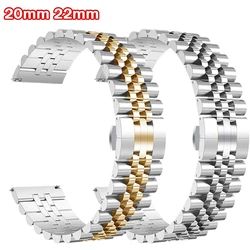 20mm 22mm Stainless Steel Strap for Samsung Galaxy Watch 6 Classic 6 5 4 Gear S3 5Pro Metal Band Correas for Huawei GT4 Bracelet