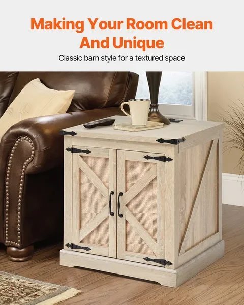 Rattan Coffee Table Rectangle Rattan Coffee Table 2-Tier for Living Room