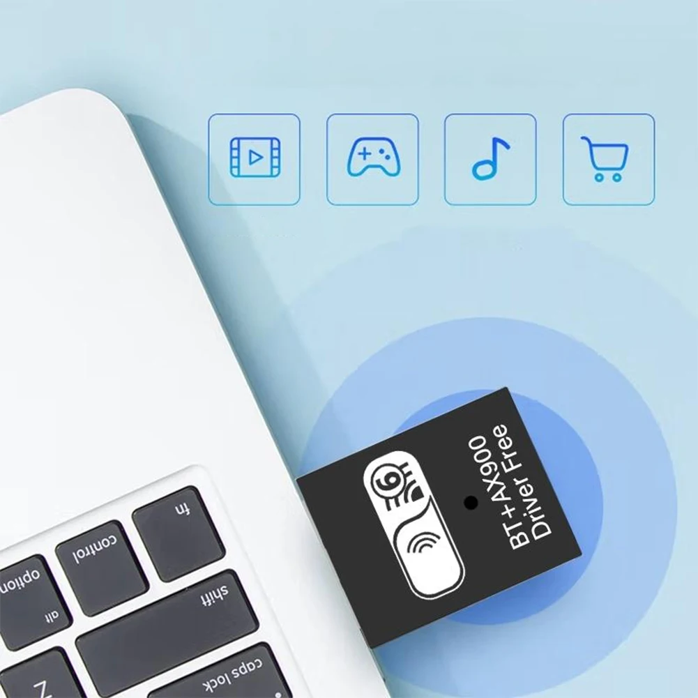1/2/5 pces ax900 computador receptor usb transmissor bluetooth 5.4 driver-livre placa de rede sem fio 900mbps 2.4g & 5g banda dupla