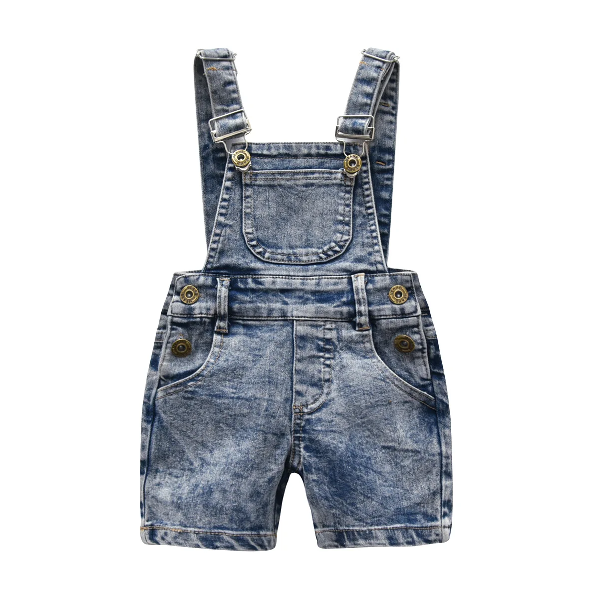 2023 SPRING Summer US Style Girl Jumpsuit Cute Sweet Fashion Washed Jeans Denim Romper Jumpsuits Straps Short Pants Cowboy Blue