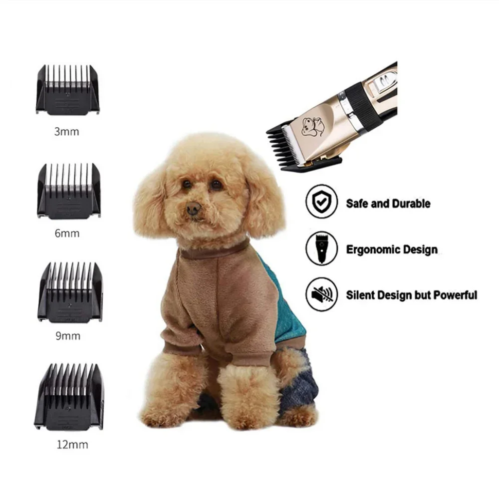 Baorun-Electrical Hair Trimmer for Pets, Hair Clipper, Hair Remover, Cutter, Grooming, Dog, Puppy, Haircut, Low Noise, 110-240V