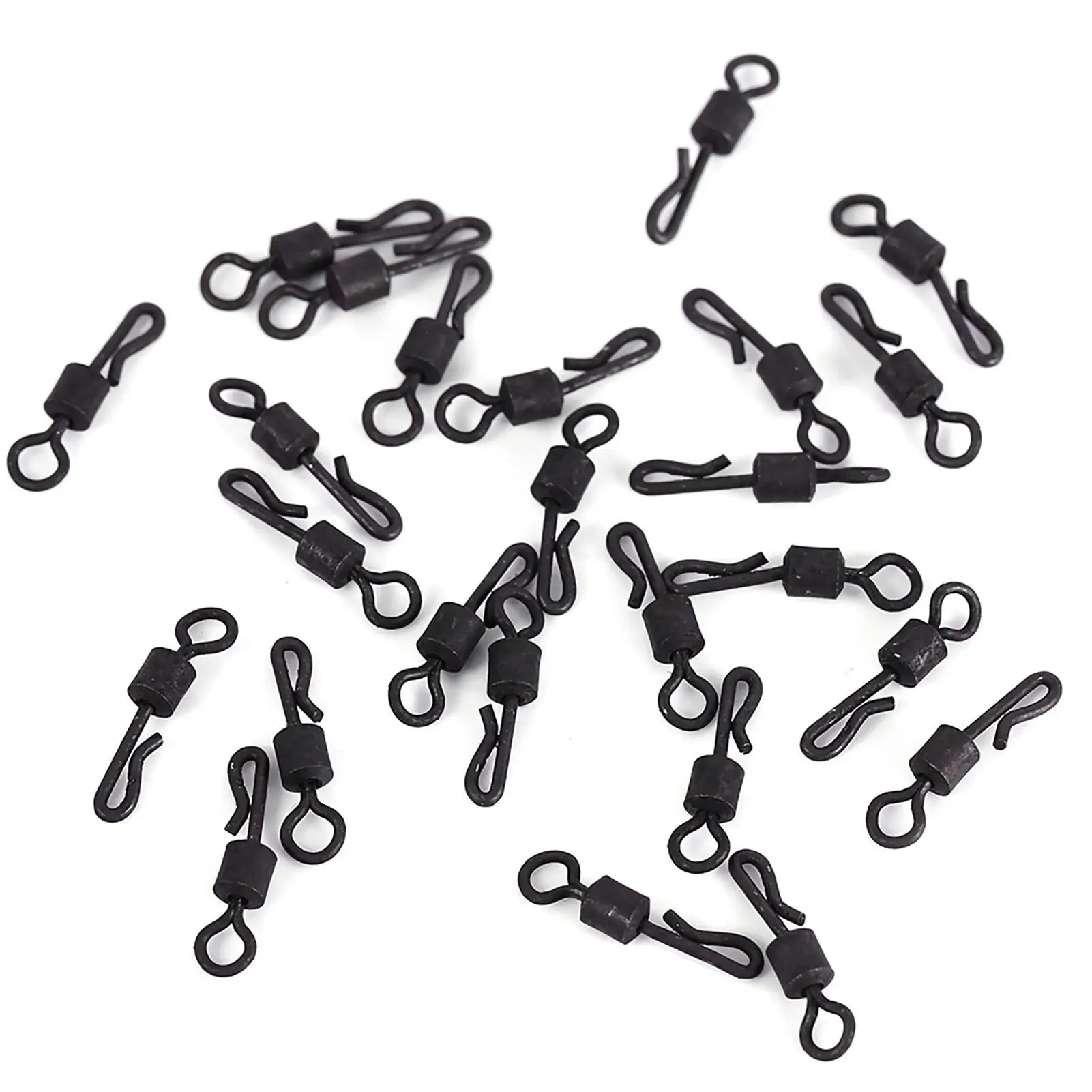 

25pcs Stainless Steel Carp Fishing Swivels - Terminal Tackle for Rigging and Fishing Gear