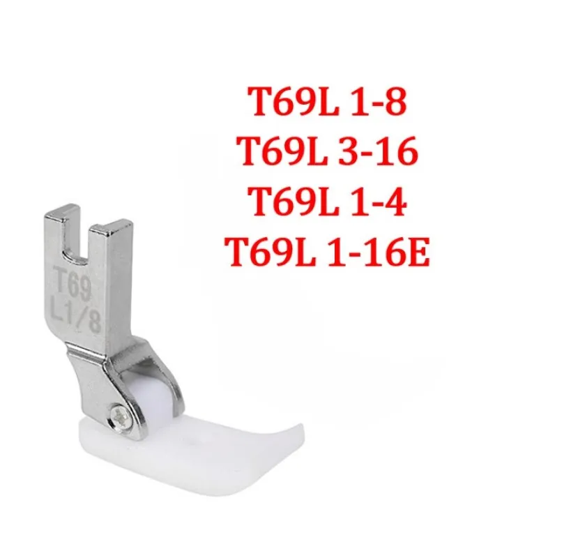 T69L+T69R Left & Right Computer Flat Car General Plastic Cord Presser Foot With Groove For Industrial Sewing Machine Accessories