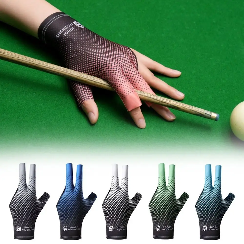 

1 шт. эластичные перчатки для бильярда, нескользящие дышащие тренировочные перчатки для бильярда, износостойкие перчатки для снукера, бильярдные перчатки