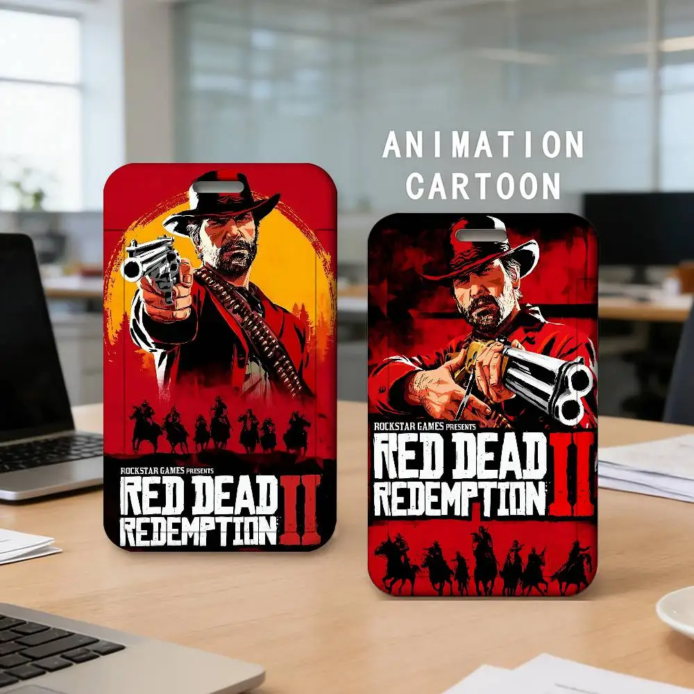Porte-badge PVC Game TV-Red-Dead-Redemption 2 pour carte d'identité, idéal pour le travail, les infirmières, les clés et le portefeuille