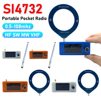 SI4732 0.5-108mhz Portable Radio 1.9inch IPS Screen Pocket Mini Radio with 2pcs Antenna FM/AM Radio All Band Radio Receiver