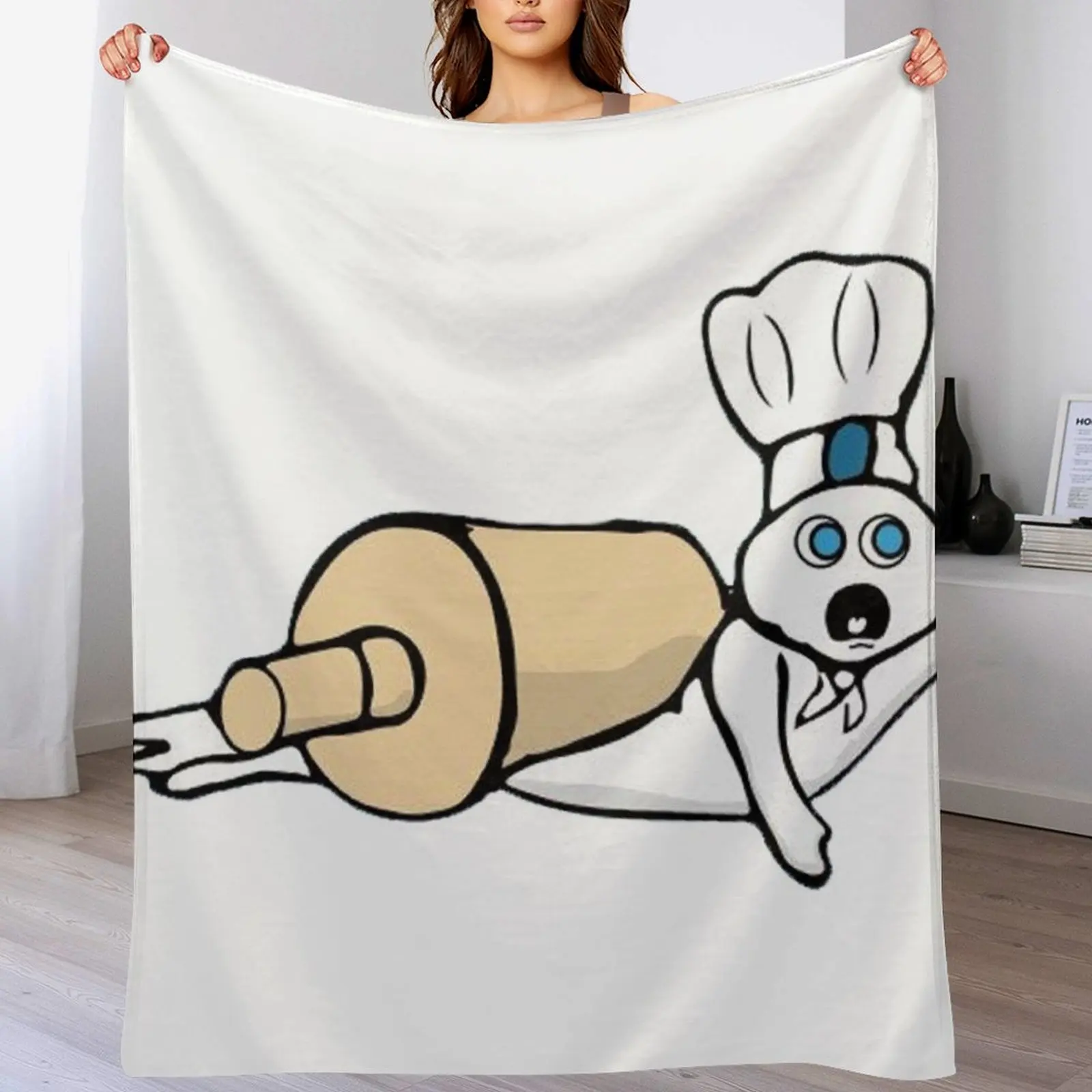

Pillsbury Doughboy Throw Blanket Thin Comforter Multi-Purpose Sofa Quilt Blankets