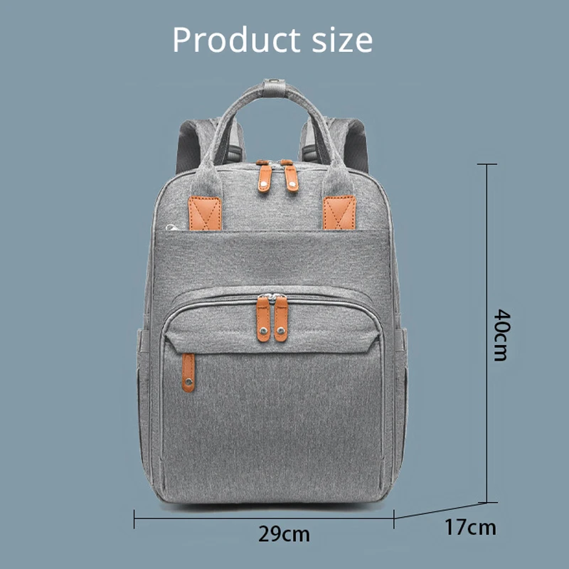 Estendido Baby Bed Mommy Bag com grande capacidade, espaçador urinário, multi camada, mãe mochila de viagem, saco de fraldas com USB, novo