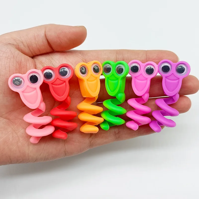 10pcs Big Eyeballs Beads Pen Set Cute Shape Soft Rubber Head Student Pencil Stress Relief Toys Small Gifts Pitana Filling Toys