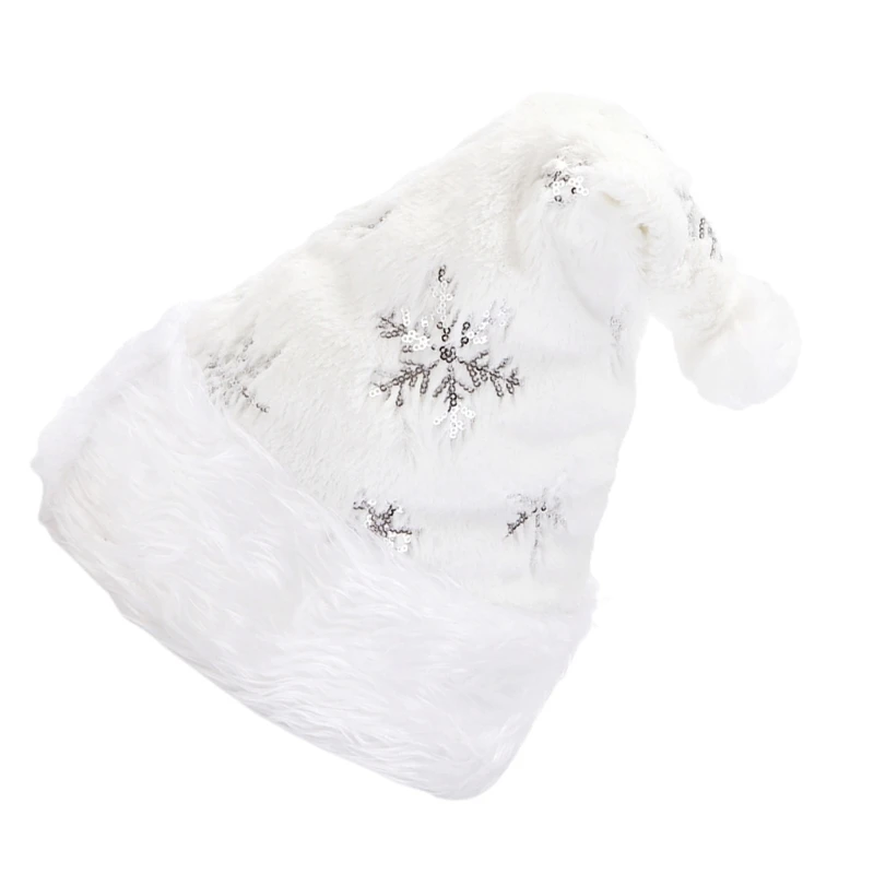 Chapeau Père Noël en peluche, Costume classique pour enfants adultes, robe fête vacances