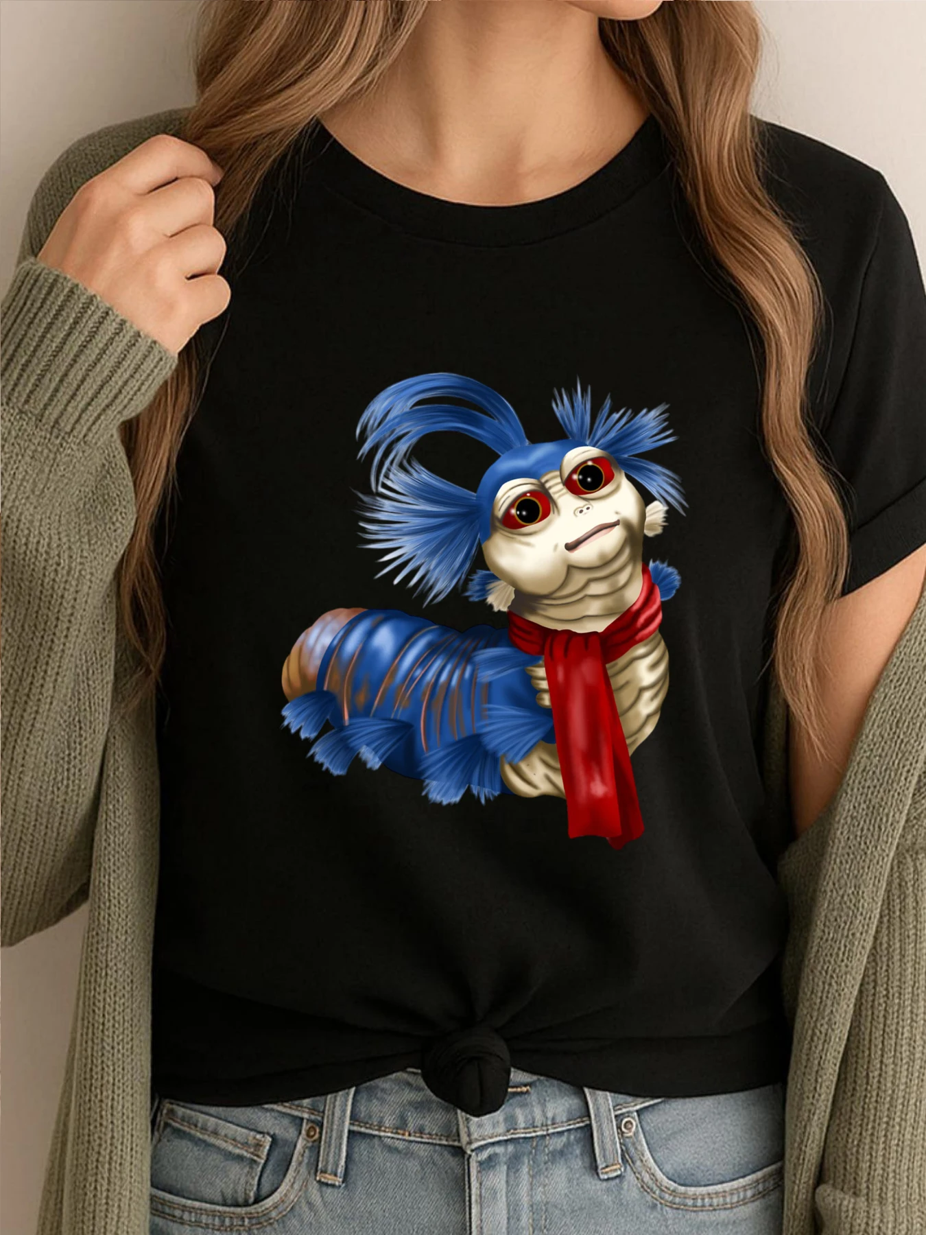 

Newest Printed Tees Just A Worm Brand T Shirt Men Clothes Graphic Tees Mens Crazy Funny Shirts England Style