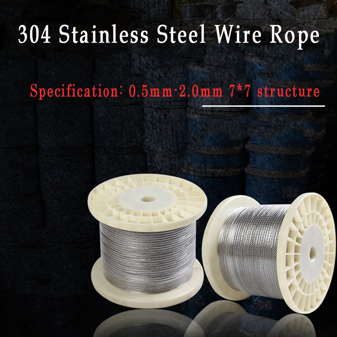 304 Stainless Steel Wire Rope 7 * 7 Structure Soft And Fine Fishing Rope Flagpole Rope Fishing Cord Gifts For Men Accessories