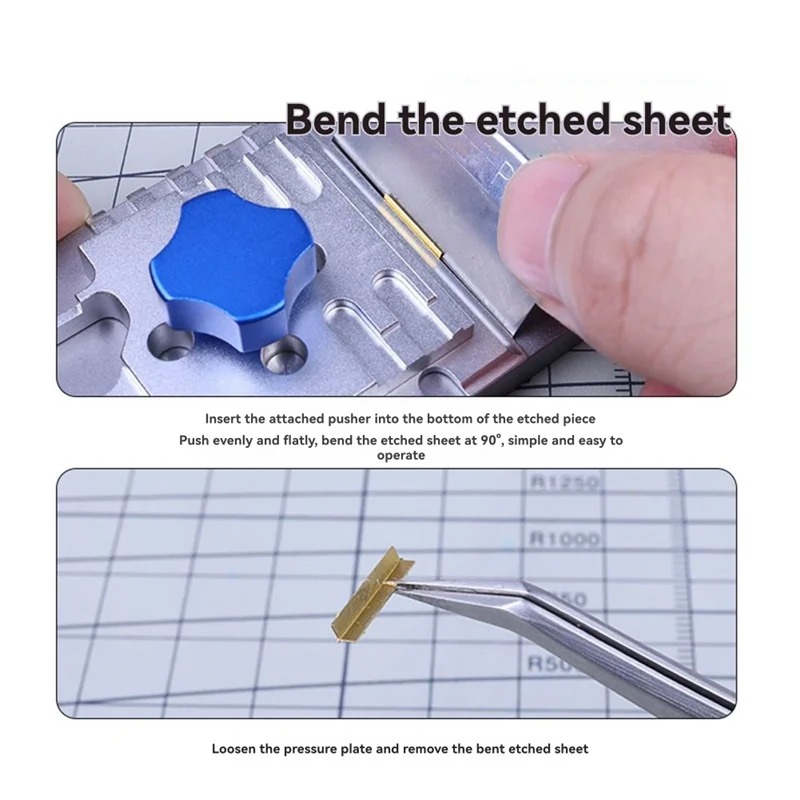 

A26F-UA-90180 Hobby Photo Etched Parts Bender For Model Building Tools Upgraded Mini Vise Etching Chip PE Parts Bending Tool