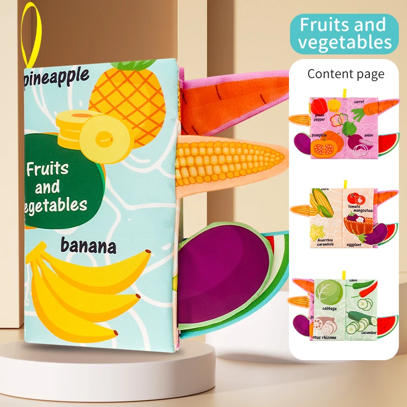 Libri per bambini Giocattoli, Libri per bambini 0-6 mesi, Libri morbidi increspati in tessuto touch and feel, Giocattoli per neonati da 0-3-6-12-18 mesi