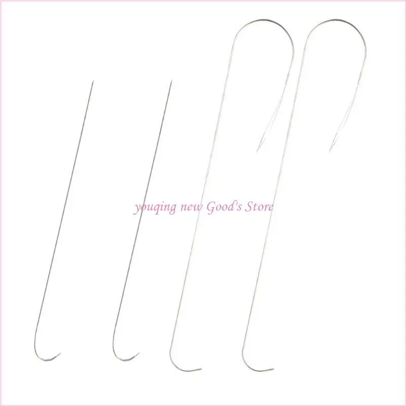 57QA Complete Beading Needle Set Sturdy Bead Spinner Needle Stainless Steel Crafting Tools with Threader for Crafting