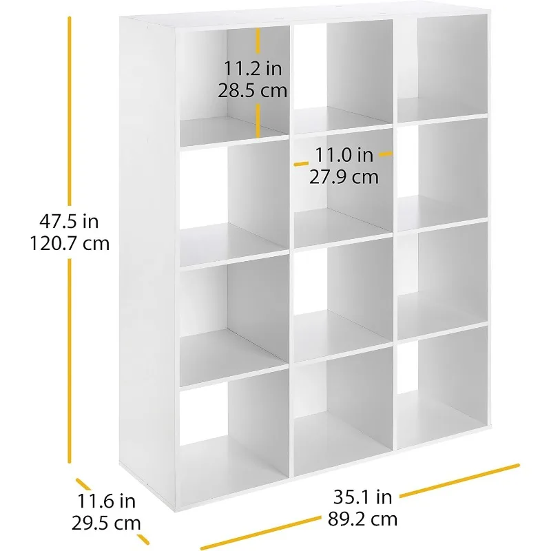 Organizador de 12 cubos, branco