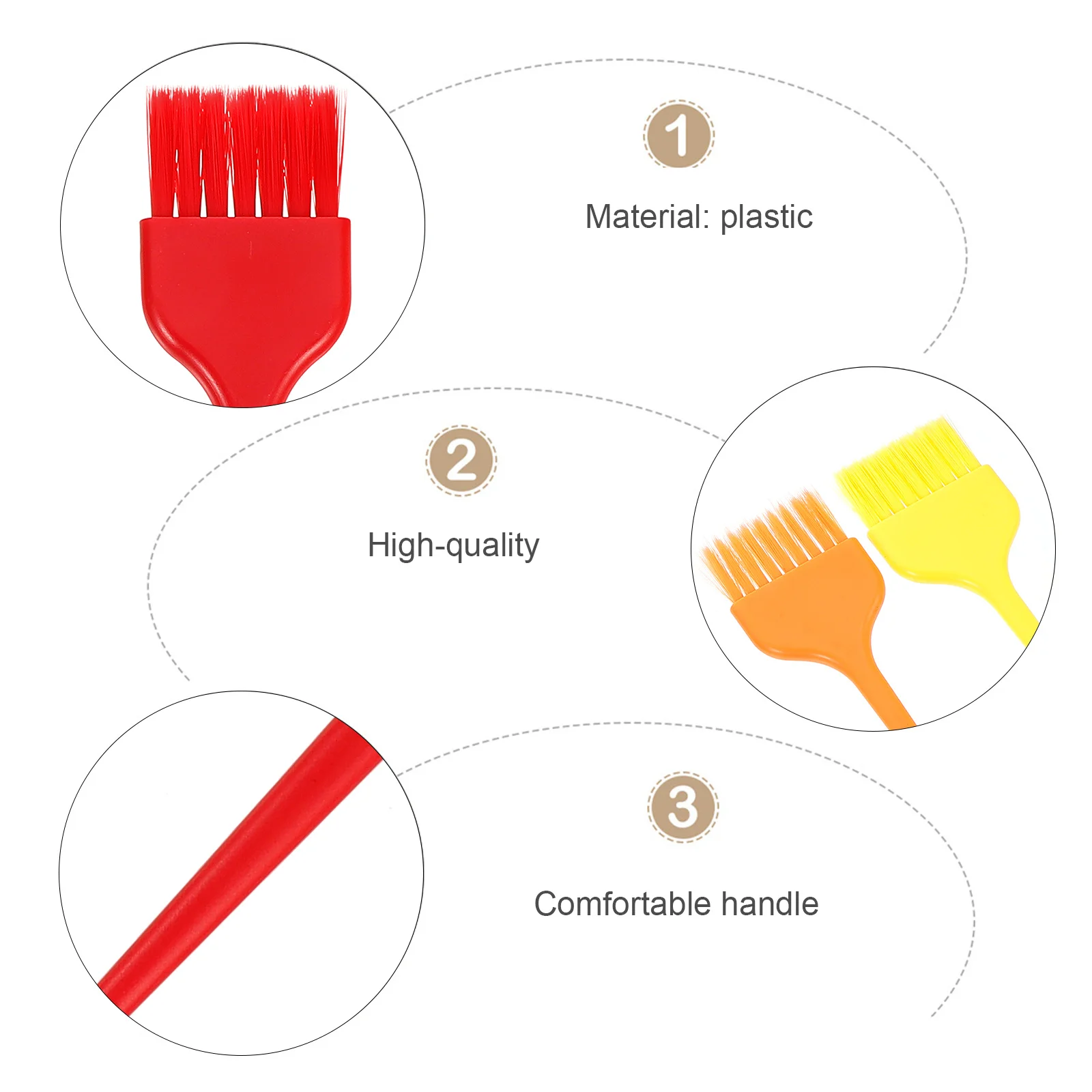 

7pcs Hair Dye Brush Comb Set Soft Bristle Reusable Tools For Home Hair Coloring Styling Multifunctional Washable Kit