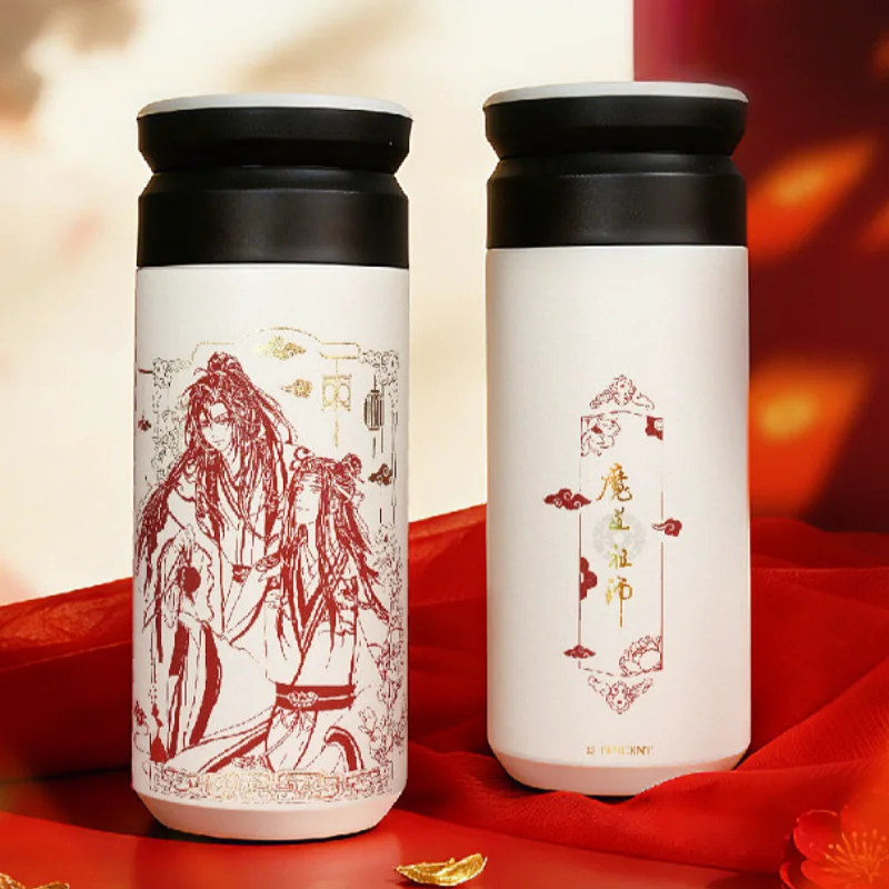 

Термос Xingyunshi: портативная, герметичная бутылка для воды с изображением персонажей аниме Mo Dao Zu Shi (Вэй Усянь, Лань Ванцзи) – идеальный подарок для фанатов аниме, для путешествий и офиса.